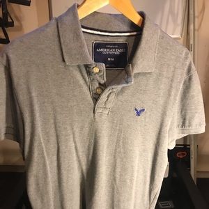 Grey American Eagle polo